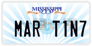 MART1N7  license plate in MS