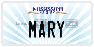 MARY  license plate in MS