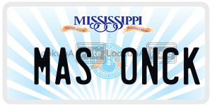 MASONCK  license plate in MS