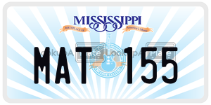 MAT155  license plate in MS