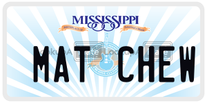 MATCHEW  license plate in MS