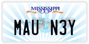 MAUN3Y  license plate in MS