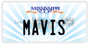 MAVIS  license plate in MS