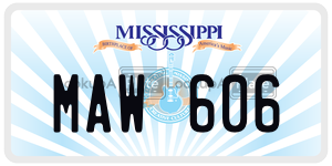 MAW606  license plate in MS