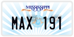 MAX191  license plate in MS