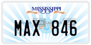 MAX846  license plate in MS