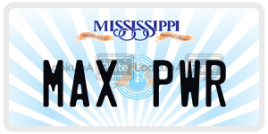 MAXPWR  license plate in MS