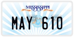 MAY610  license plate in MS