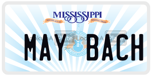 MAYBACH  license plate in MS