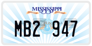 MB2947  license plate in MS