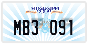 MB3091  license plate in MS