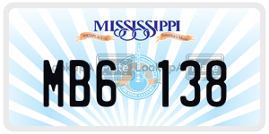 MB6138  license plate in MS