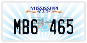 MB6465  license plate in MS