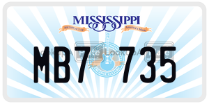 MB7735  license plate in MS