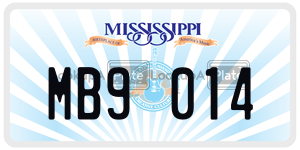 MB9014  license plate in MS