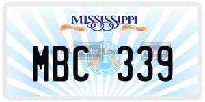 MBC339  license plate in MS