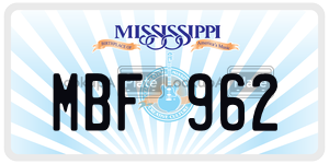 MBF962  license plate in MS