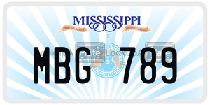 MBG789  license plate in MS
