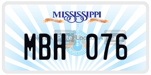 MBH076  license plate in MS