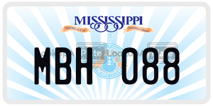 MBH088 license plate in Mississippi