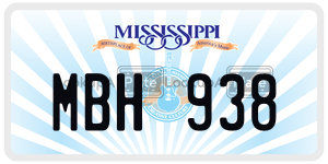 MBH938  license plate in MS