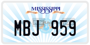 MBJ959  license plate in MS