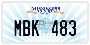 MBK483  license plate in MS