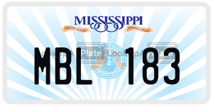 MBL183  license plate in MS