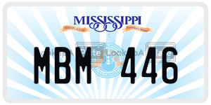 MBM446  license plate in MS