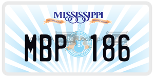 MBP186 license plate in Mississippi