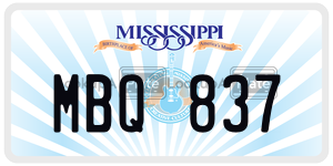 MBQ837  license plate in MS