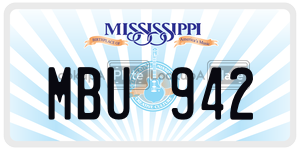 MBU942  license plate in MS