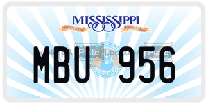 MBU956  license plate in MS