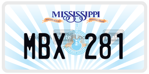 MBX281  license plate in MS