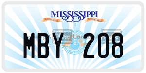 MBY208  license plate in MS