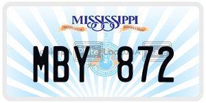 MBY872  license plate in MS