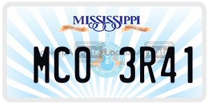MC03R41  license plate in MS