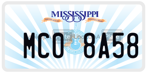 MC08A58  license plate in MS
