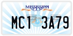 MC13A79  license plate in MS