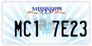 MC17E23  license plate in MS