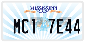 MC17E44  license plate in MS