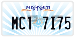 MC17I75  license plate in MS