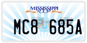 MC8685A  license plate in MS