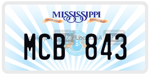 MCB843  license plate in MS