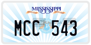 MCC543  license plate in MS