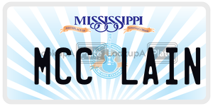 MCCLAIN  license plate in MS