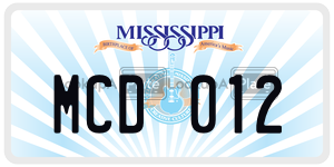 MCD012  license plate in MS