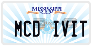 MCDIVIT  license plate in MS