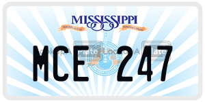 MCE247  license plate in MS