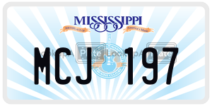 MCJ197  license plate in MS